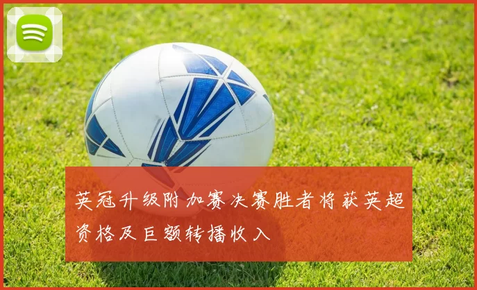 英冠升级附加赛决赛胜者将获英超资格及巨额转播收入